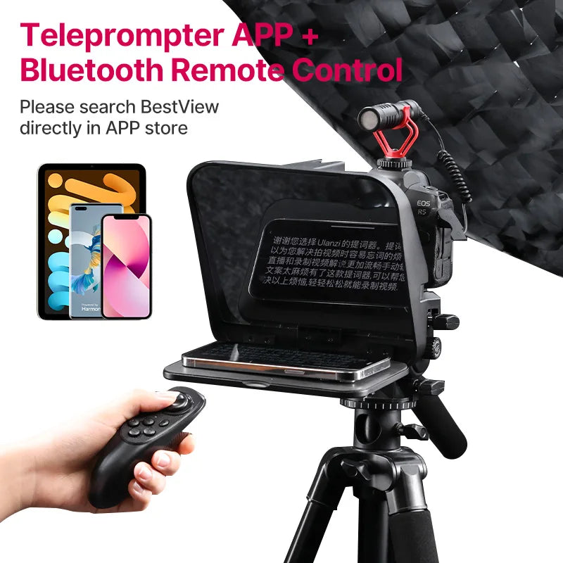 Téléprompter Portable pour Smartphone | Lecture Fluide Sans Regard Caméra